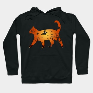 Cat Halloween Mens Womens Hoodie